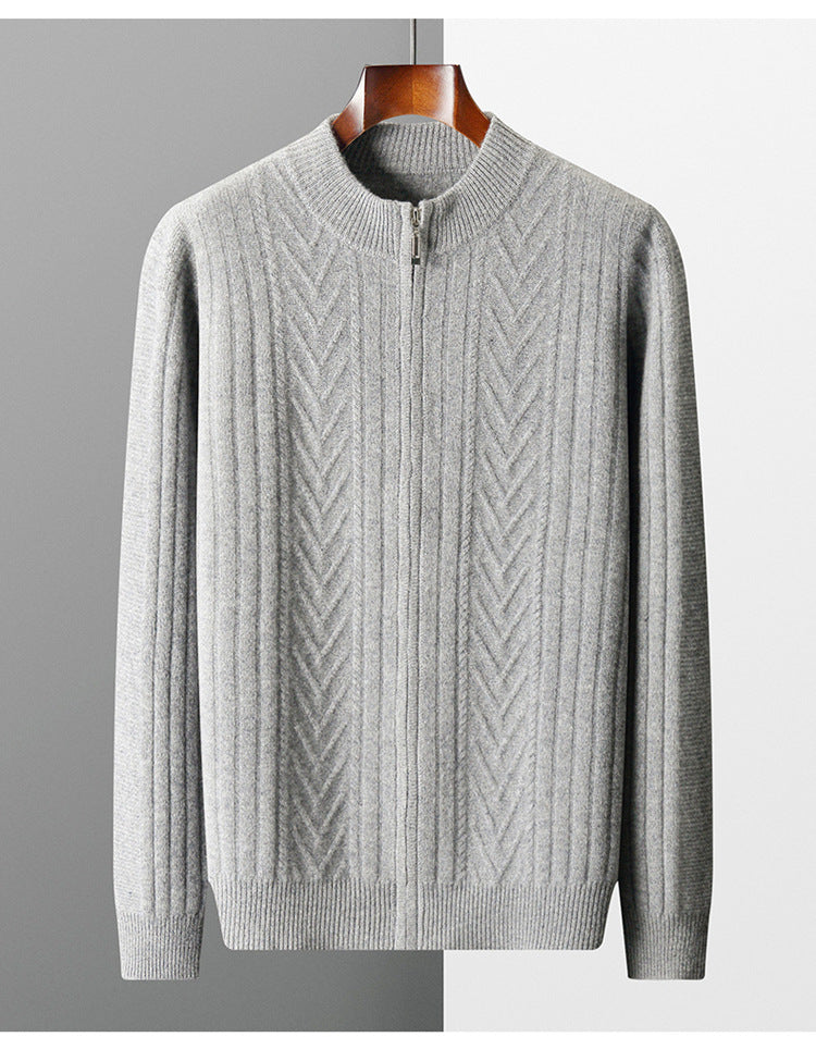 Classic Gents | Cable knit cardigan | 100% kashmir