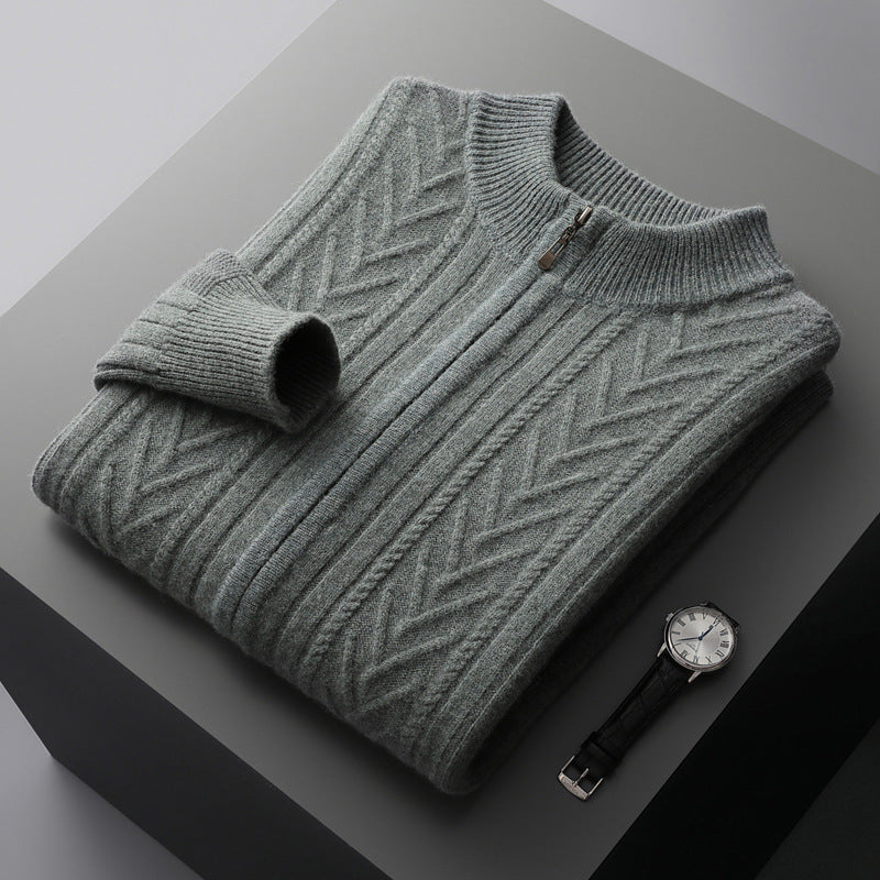 Classic Gents | Cable knit Cardigan | 100% kashmir