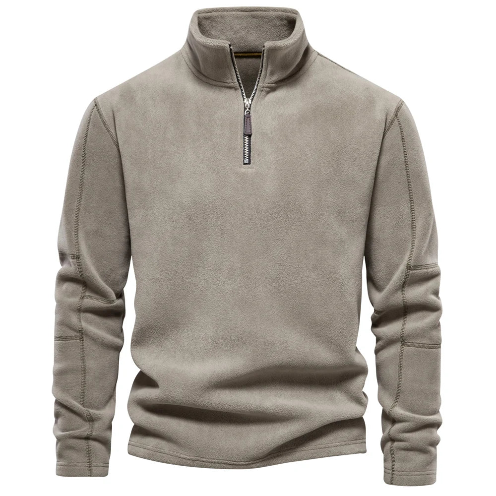 Classic Gents | Fleece tröja med halv dragkedja