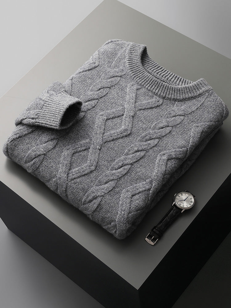 Classic Gents | Cable knit tröja | 100% kashmir