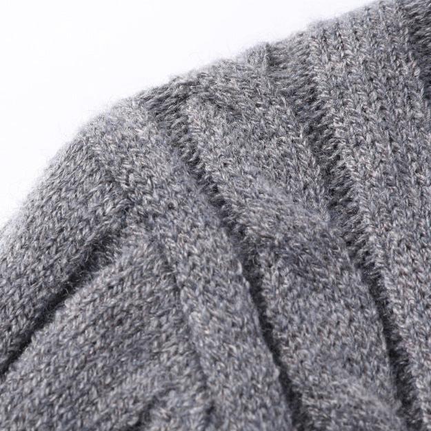 Classic Gents | Cable knit sweater med halv dragkedja