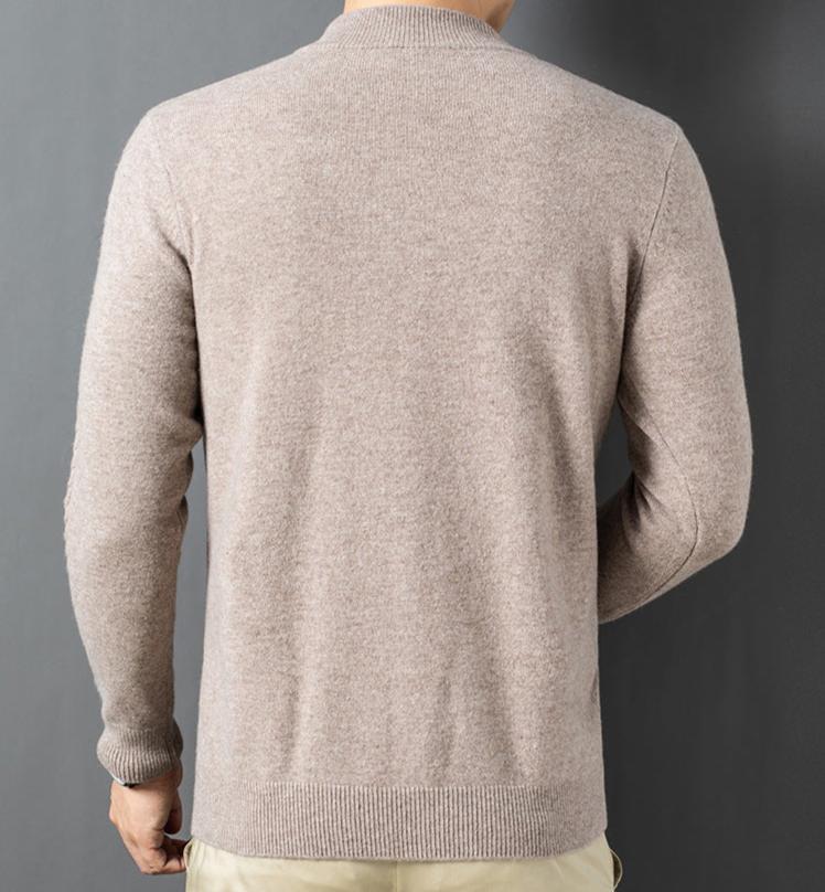 Classic Gents | Cable knit sweater med halv dragkedja