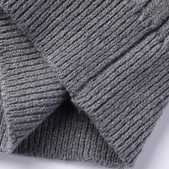 Classic Gents | Cable knit sweater med halv dragkedja